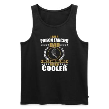 Lustiger Taubenzüchter Papa - Männer Premium Bio Tank Top - Schwarz - Vorne - Michal (187cm)