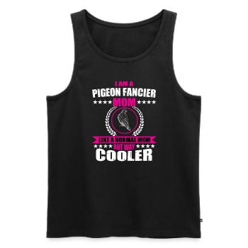 Lustige Taubenzüchter Mama - Männer Premium Bio Tank Top - Schwarz - Vorne - Michal (187cm)
