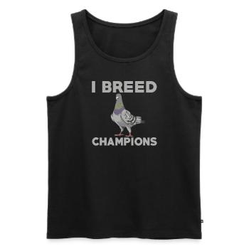 Éleveur de pigeons - Débardeur bio Premium Homme - noir - Devant - AI Model Male 178 light (178cm)