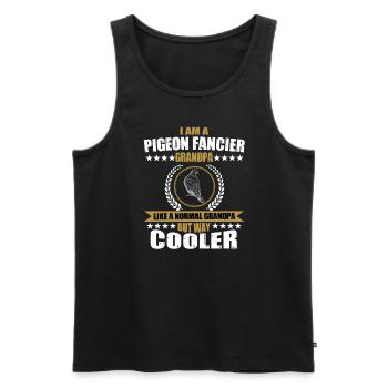 Taubenzüchter Opa - Männer Premium Bio Tank Top - Schwarz - Vorne - Michal (187cm)