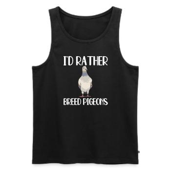 Pigeon Breeding Gift - Men's Premium Organic Tank Top - black - Front - Michal (187cm)