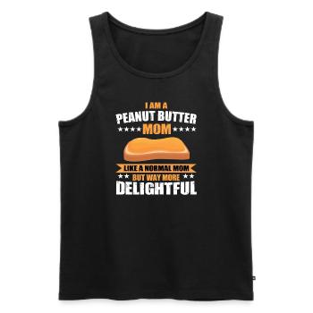 Funny Peanut Butter Mama - Men's Premium Organic Tank Top - black - Front - AI Model Male 178 light (178cm)