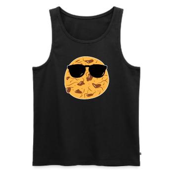 Biscuits au chocolat avec lunettes de soleil - Débardeur bio Premium Homme - noir - Devant - Michal (187cm)