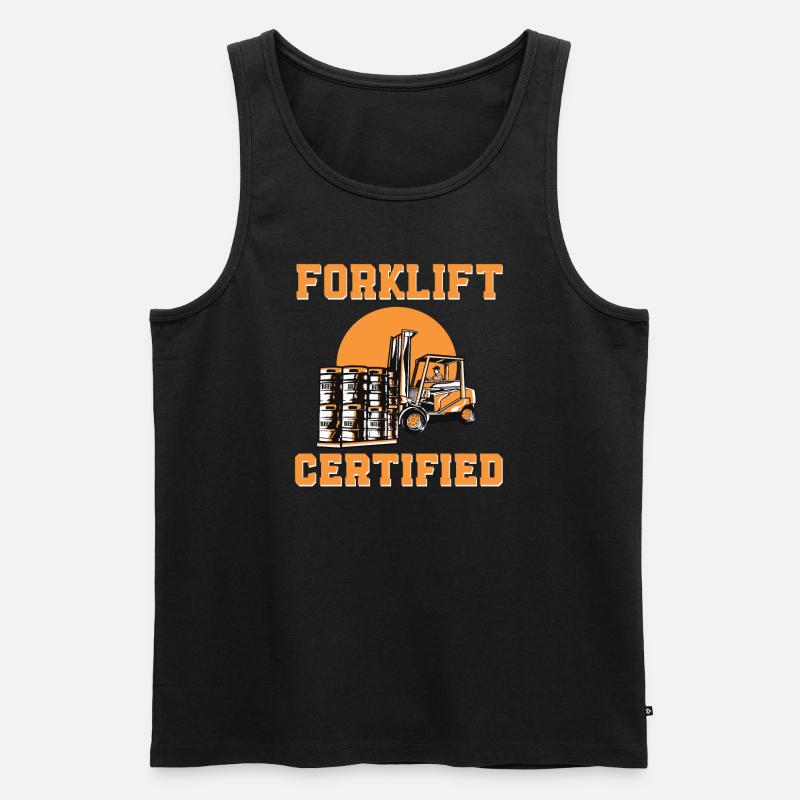 Gabelstapler Zertifiziert - Männer Premium Bio Tank Top - Schwarz