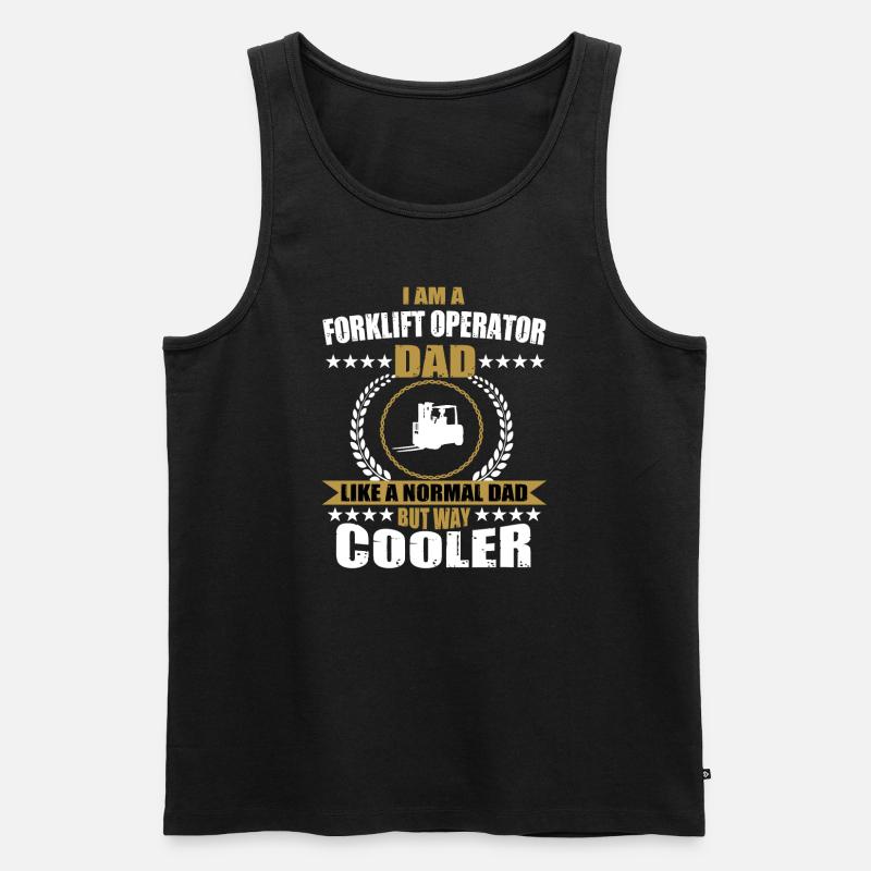 Gabelstapler Papa - Männer Premium Bio Tank Top - Schwarz