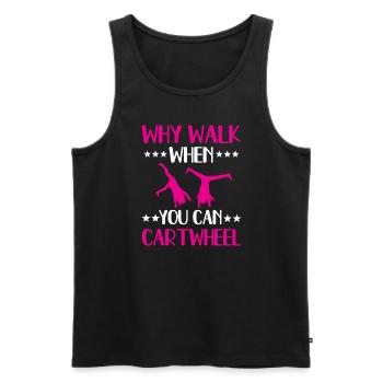 Why walk when you can hit a wheel - Men's Premium Organic Tank Top - black - Front - Michal (187cm)