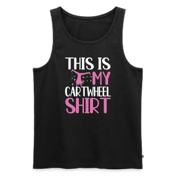 Das Ist Mein Radschlag Shirt - Männer Premium Bio Tank Top - Schwarz - Vorne - Michal (187cm)