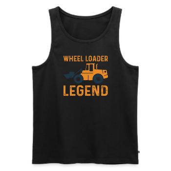 Radlader Legende - Männer Premium Bio Tank Top - Schwarz - Vorne - AI Model Male 178 light (178cm)