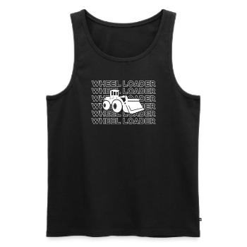 Radlader - Männer Premium Bio Tank Top - Schwarz - Vorne - AI Model Male 178 light (178cm)