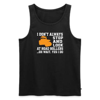 Lustiges Walze Shirt - Männer Premium Bio Tank Top - Schwarz - Vorne - AI Model Male 178 light (178cm)