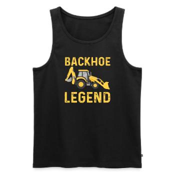 Backhoe loader legend - Men's Premium Organic Tank Top - black - Front - AI Model Male 178 light (178cm)