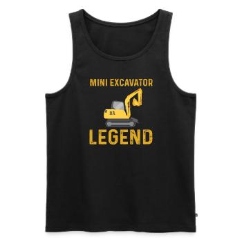 excavator legend - Men's Premium Organic Tank Top - black - Front - Michal (187cm)