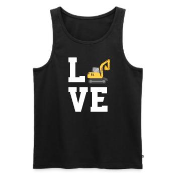 Dear excavators - Men's Premium Organic Tank Top - black - Front - Michal (187cm)