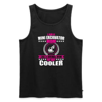 Funny excavators mom - Men's Premium Organic Tank Top - black - Front - Michal (187cm)