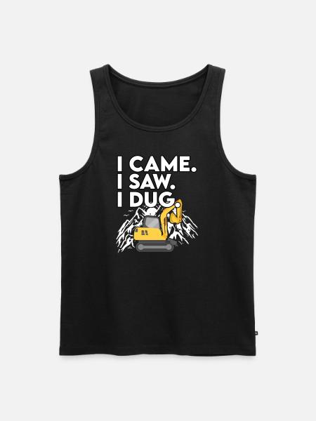 Funny Excavator Gift - Men's Premium Organic Tank Top - black