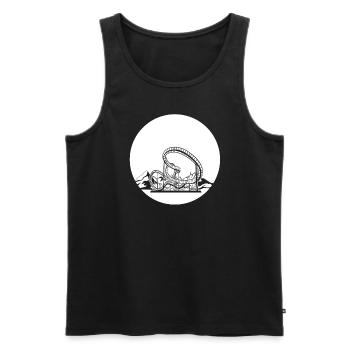 Montagnes russes avec montagnes - Débardeur bio Premium Homme - noir - Devant - Michal (187cm)