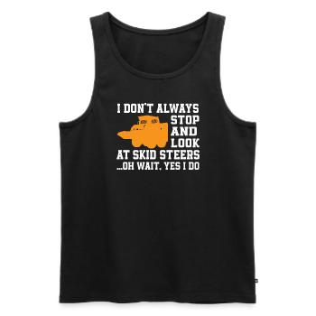 Funny Skid Steer Loader Driver Quote - Men's Premium Organic Tank Top - black - Front - AI Model Male 178 light (178cm)