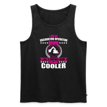 Excavator driver mom - Men's Premium Organic Tank Top - black - Front - Michal (187cm)