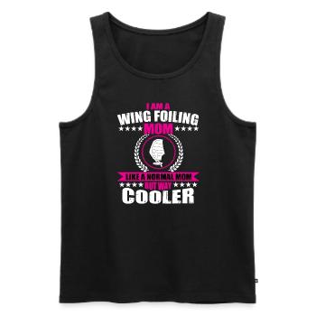 Wing Foiling Mama Surfer Für Frauen - Männer Premium Bio Tank Top - Schwarz - Vorne - Michal (187cm)