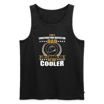Building Inspector Papa - Men's Premium Organic Tank Top - black - Front - Michal (187cm)