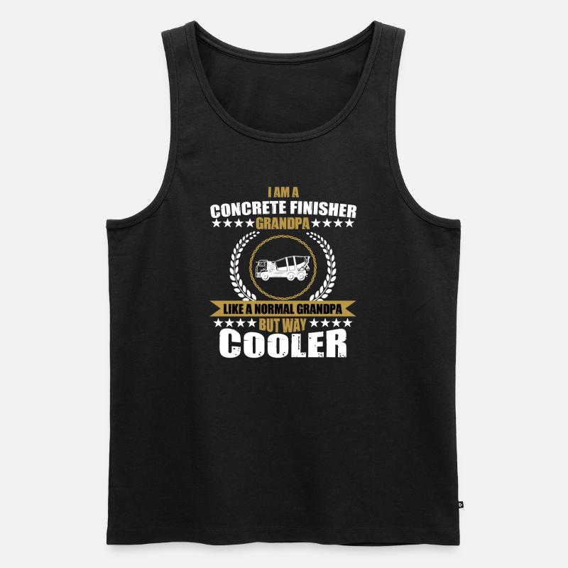 Betonfertiger Opa - Männer Premium Bio Tank Top - Schwarz