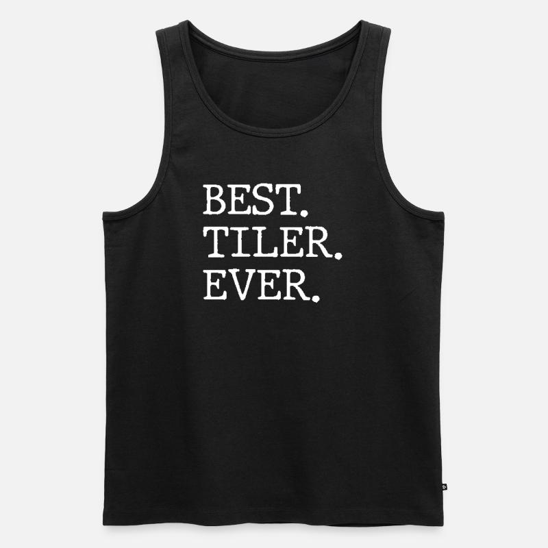 Bester Fliesenleger Jemals - Männer Premium Bio Tank Top - Schwarz