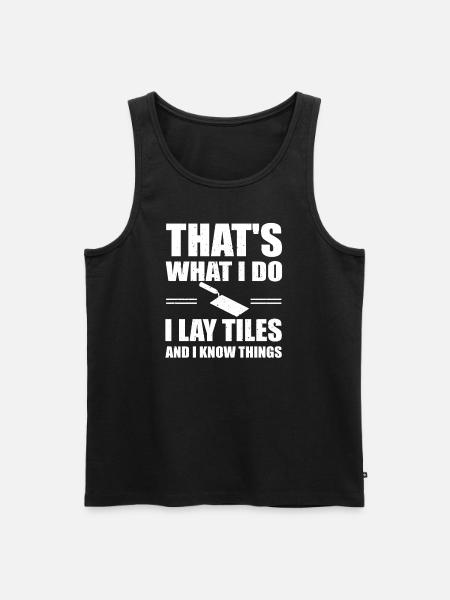 Tiler Gift - Men's Premium Organic Tank Top - black
