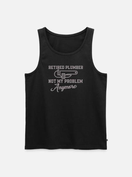 Conception de plombier retraité - Débardeur bio Premium Homme - noir