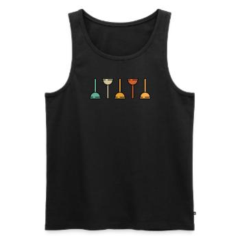 Suction cup toilet - Men's Premium Organic Tank Top - black - Front - AI Model Male 178 light (178cm)