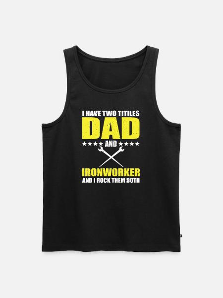 Metallurgical worker father - Men's Premium Organic Tank Top - black