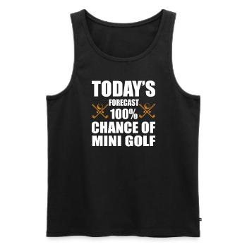 Miniature golf - Men's Premium Organic Tank Top - black - Front - Michal (187cm)