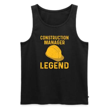 Site Manager Legend - Men's Premium Organic Tank Top - black - Front - AI Model Male 178 light (178cm)