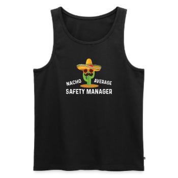 Nicht Durchschnittlicher Sicherheitsmanager - Männer Premium Bio Tank Top - Schwarz - Vorne - Michal (187cm)