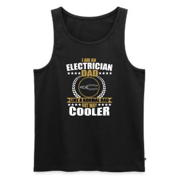 Elektriker Papa - Männer Premium Bio Tank Top - Schwarz - Vorne - Michal (187cm)