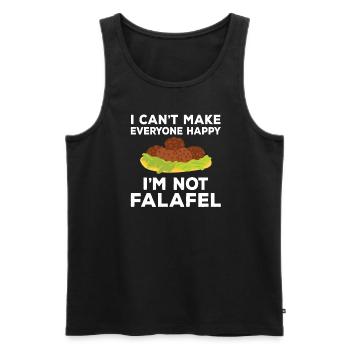 Funny falafel design - Men's Premium Organic Tank Top - black - Front - AI Model Male 178 light (178cm)