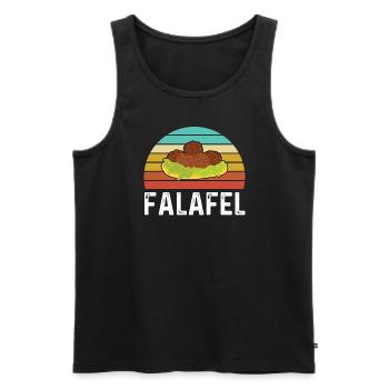 Retro falafel - Men's Premium Organic Tank Top - black - Front - AI Model Male 178 light (178cm)