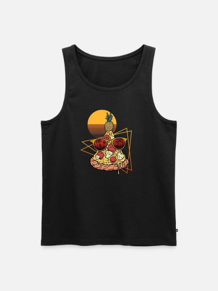 Retro Pizza Hawaii - Men's Premium Organic Tank Top - black