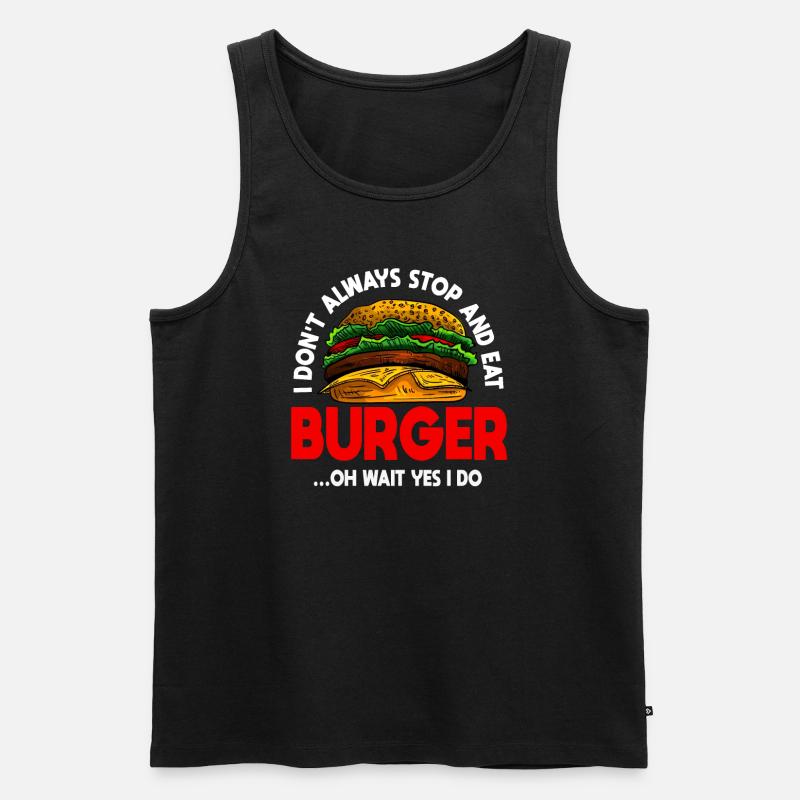 Lustiges Burger Geschenk - Männer Premium Bio Tank Top - Schwarz