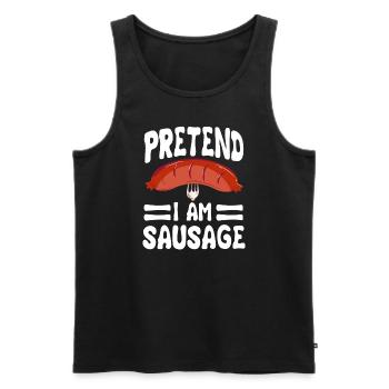 Pretend I'm a sausage - Men's Premium Organic Tank Top - black - Front - Michal (187cm)