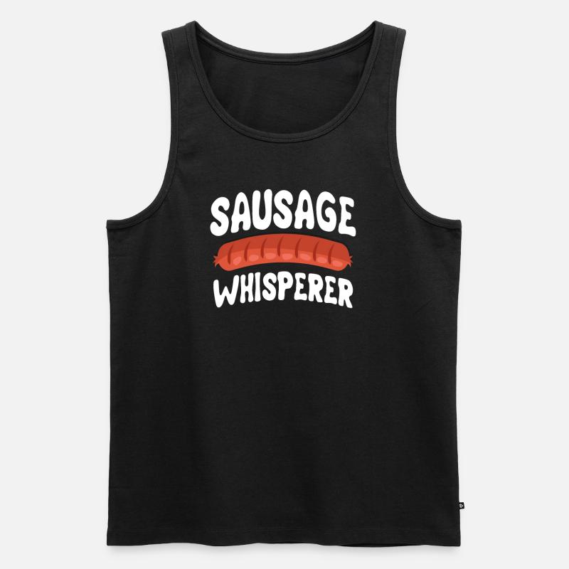 Wurst Flüsterer - Männer Premium Bio Tank Top - Schwarz