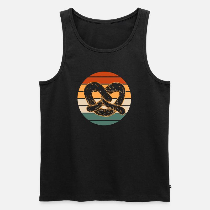 Brezel - Männer Premium Bio Tank Top - Schwarz