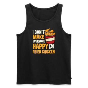 Lustiger Gebratenes Huhn Spruch - Männer Premium Bio Tank Top - Schwarz - Vorne - Michal (187cm)