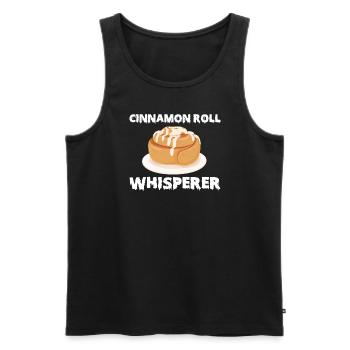 Cinnamon Roll Whisperer - Men's Premium Organic Tank Top - black - Front - Michal (187cm)