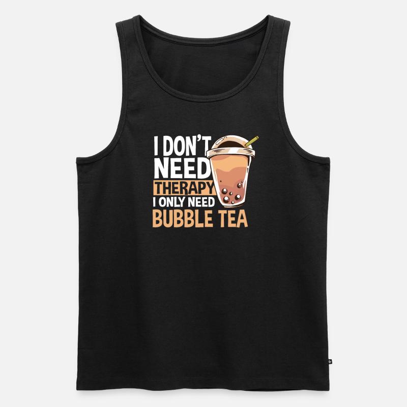Funny Bubble Tea Gift - Men's Premium Organic Tank Top - black