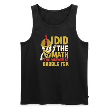 Bubble Tea et mathématiques - Débardeur bio Premium Homme - noir - Devant - Michal (187cm)
