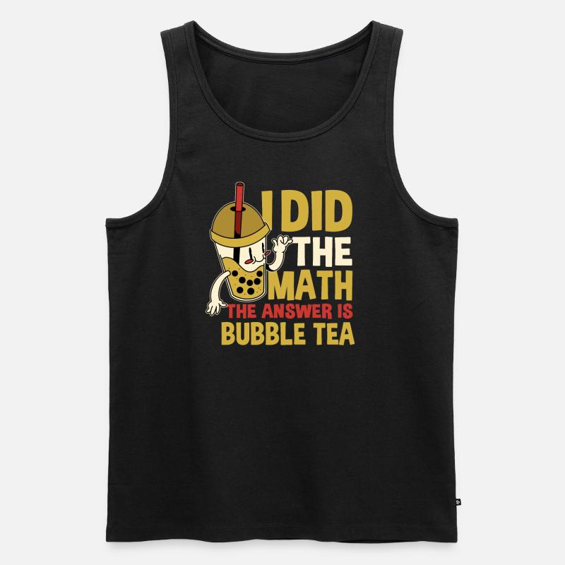 Bubble Tea et mathématiques - Débardeur bio Premium Homme - noir