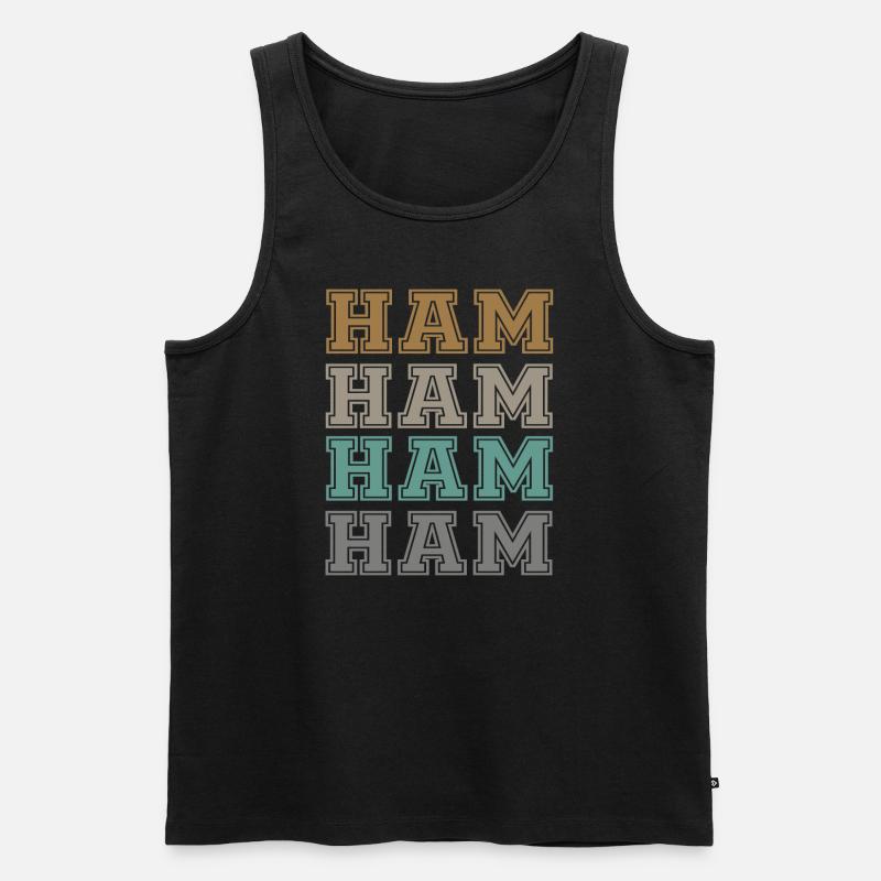 Schinken - Männer Premium Bio Tank Top - Schwarz