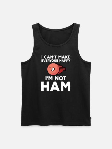 Lustiges Schinken Liebhaber Shirt - Männer Premium Bio Tank Top - Schwarz