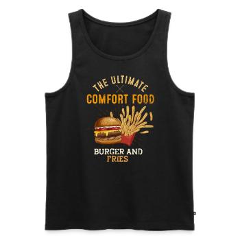 Burger & Fries Ultimate Comfort Food Funny Fast Fo - Débardeur bio Premium Homme - noir - Devant - AI Model Male 178 light (178cm)