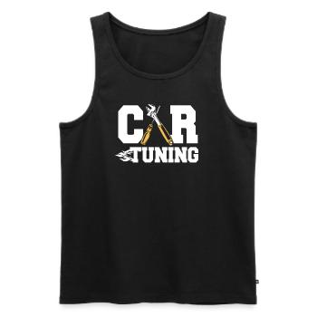 Auto-tuning-outfit - Männer Premium Bio Tank Top - Schwarz - Vorne - AI Model Male 178 light (178cm)